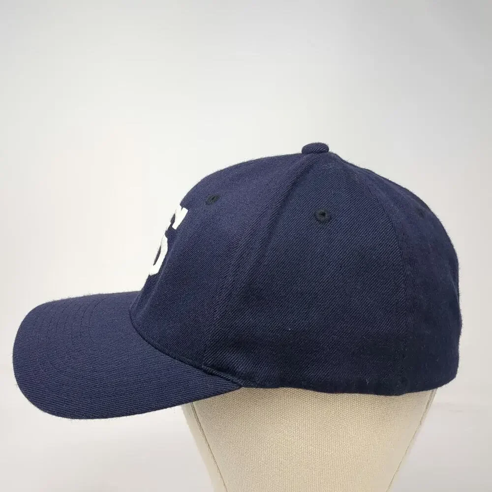 Pacific Headwear Baseball Cap Blue 8 Interlocking SI Logo Gray Underbrim Hat